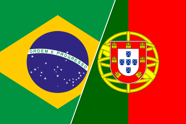 Brazil × Portugal mixed flag